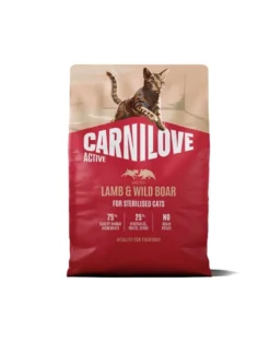 CARNILOVE Active Cat Lamb and Wild Boar Sterilised 2 kg agnello e cinghiale, per gatti sterilizzati
