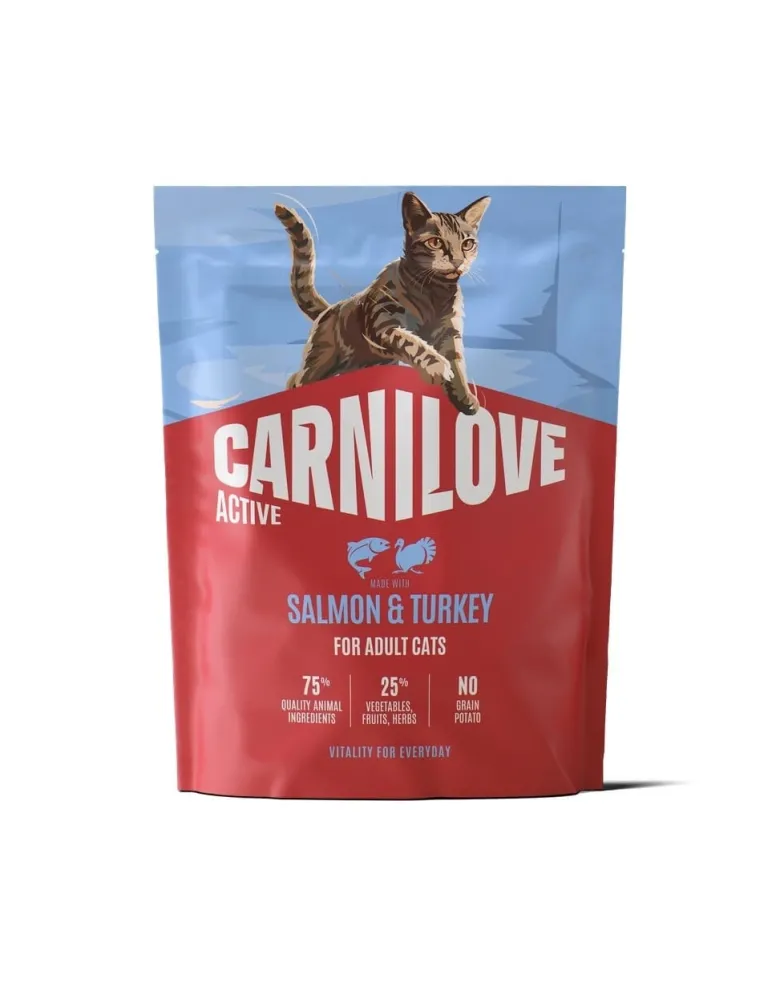 CARNILOVE Active Cat Salmon and Turkey Adult 400 g salmone e tacchino, per tutti i gatti adulti