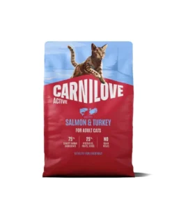 CARNILOVE Active Cat Salmon and Turkey Adult 2 kg salmone e tacchino, per tutti i gatti adulti