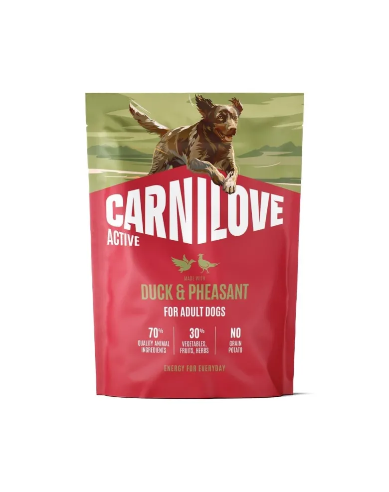 CARNILOVE Active Dog Duck and Pheasant Adult 1,5 kg anatra e fagiano, per cani adulti
