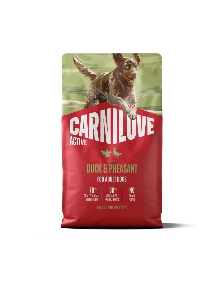 CARNILOVE Active Dog Duck and Pheasant Adult 4 kg anatra e fagiano, per cani adulti