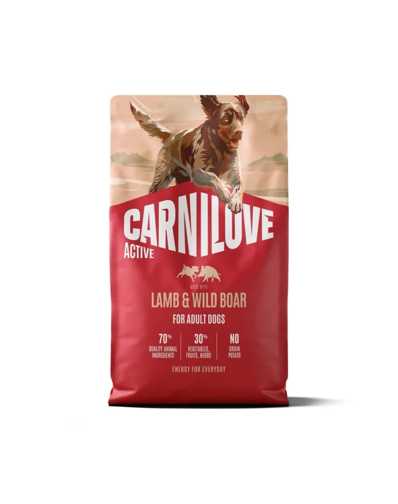 CARNILOVE Active Dog Lamb and Wild Boar Adult 4 kg agnello e cinghiale, per cani adulti