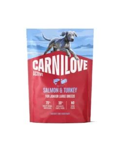 CARNILOVE Active Dog Salmon and Turkey Junior Large Breeds 1,5 kg salmone e tacchino, per giovani junior di razze grandi