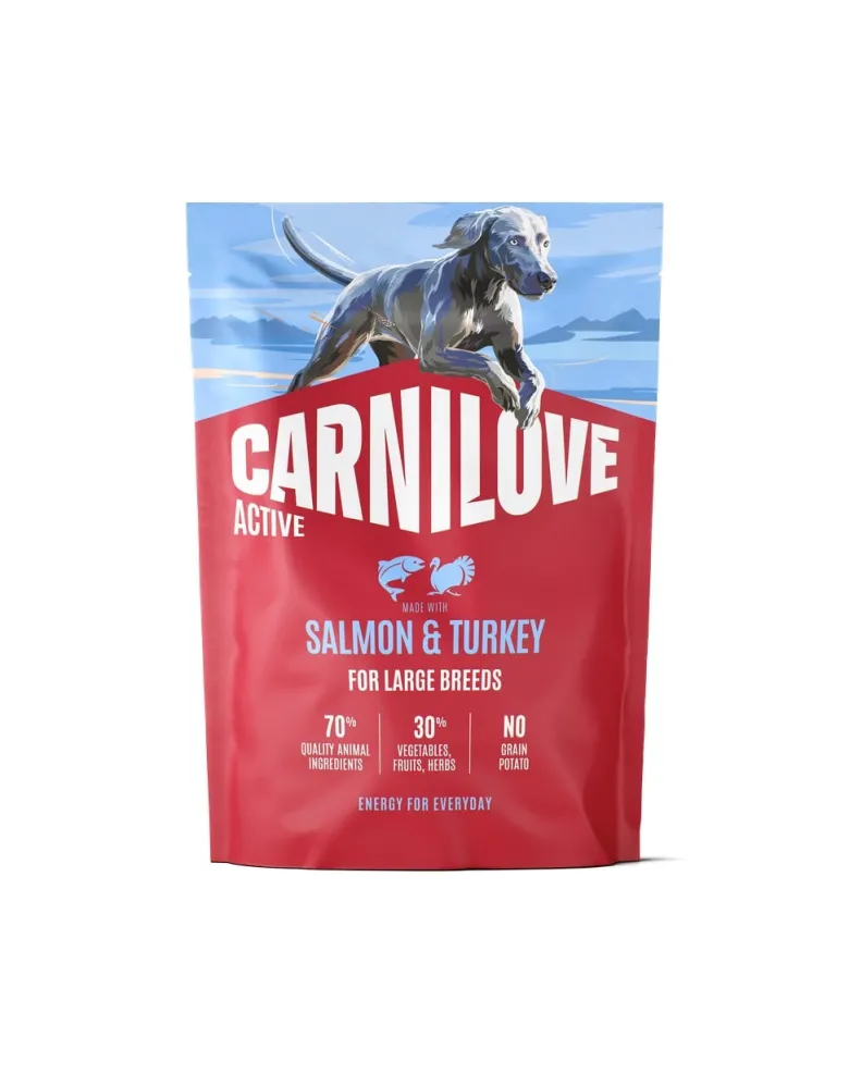 CARNILOVE Active Dog Salmon & Turkey Adult Large Breeds 1,5 kg salmone e tacchino, per cani adulti di grandi razze