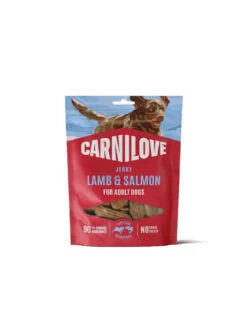 CARNILOVE Dog Jerky Lamb with Salmon 100g snack per cani con agnello e salmone per cani adulti