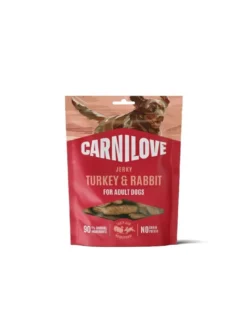 CARNILOVE Dog Jerky Turkey and Rabbit 100g snack per cani adulti con tacchino e coniglio
