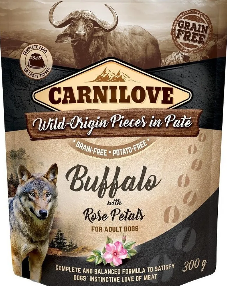 CARNILOVE Dog Paté Buffalo with Rose Petals 300g