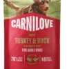 CARNILOVE Dog Pouch Tacchino e Anatra 300g cibo umido per cani adulti