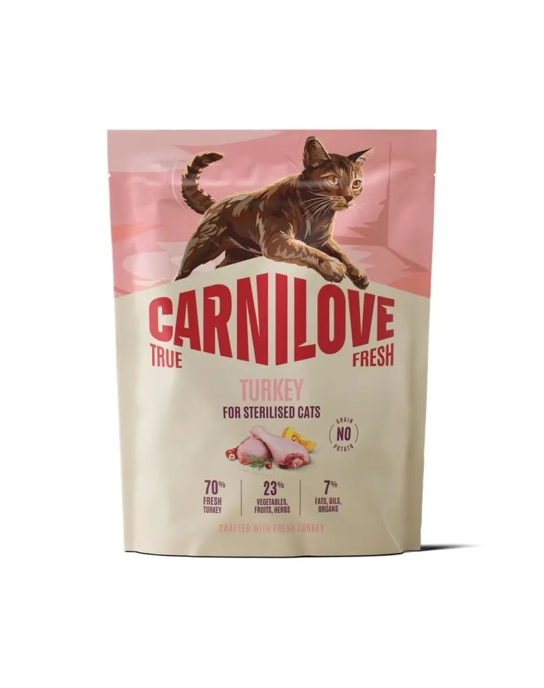 CARNILOVE True Fresh Cat Turkey Sterilised 400 g tacchino, per gatti sterilizzati