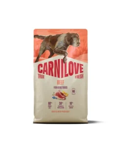 CARNILOVE True Fresh Dog Beef Adult 4 kg cibo secco con carne di manzo fresca per cani adulti