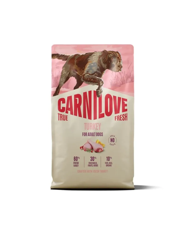CARNILOVE True Fresh Dog Turkey Adult 4 kg cibo secco con tacchino fresco per cani adulti
