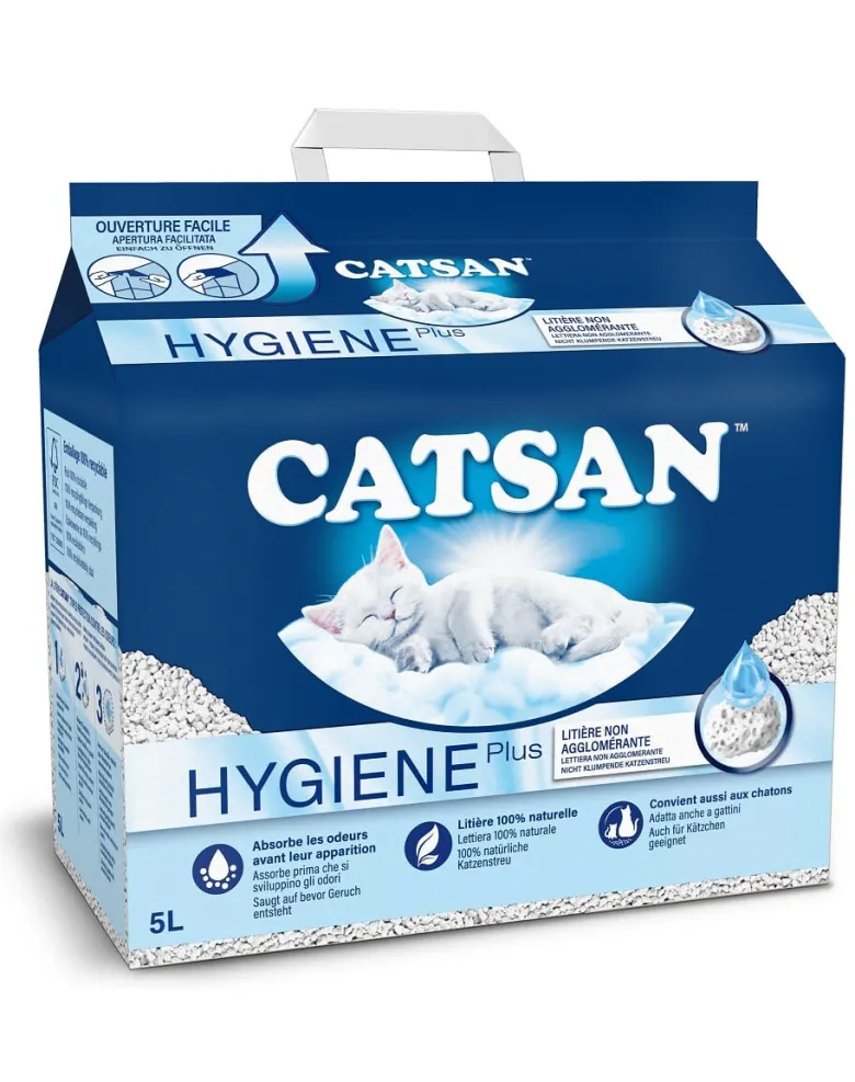 CATSAN Hygiene Plus 5 l lettiera naturale per gatti