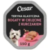 CESAR Alimento umido completo per cani adulti con tenera carne di vitello e pollame 150g
