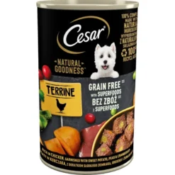 CESAR Natural Goodness ricco di pollo con patate dolci, piselli e mirtilli rossi 12 x 400g