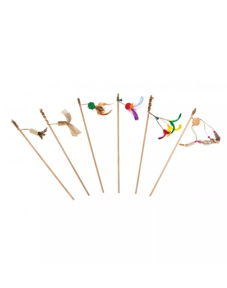 COMFY Giocattolo per gatti Canna da pesca con piume 50 cm
