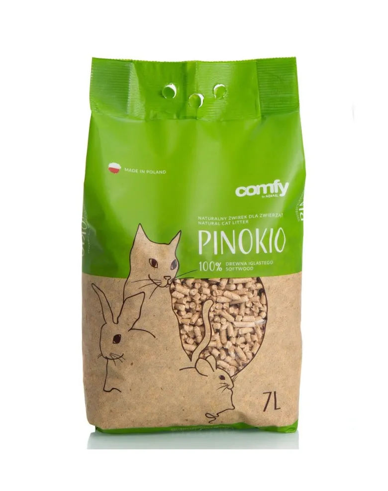 COMFY Pinokio Lettiera in pellet di legno non agglomerante 7 L