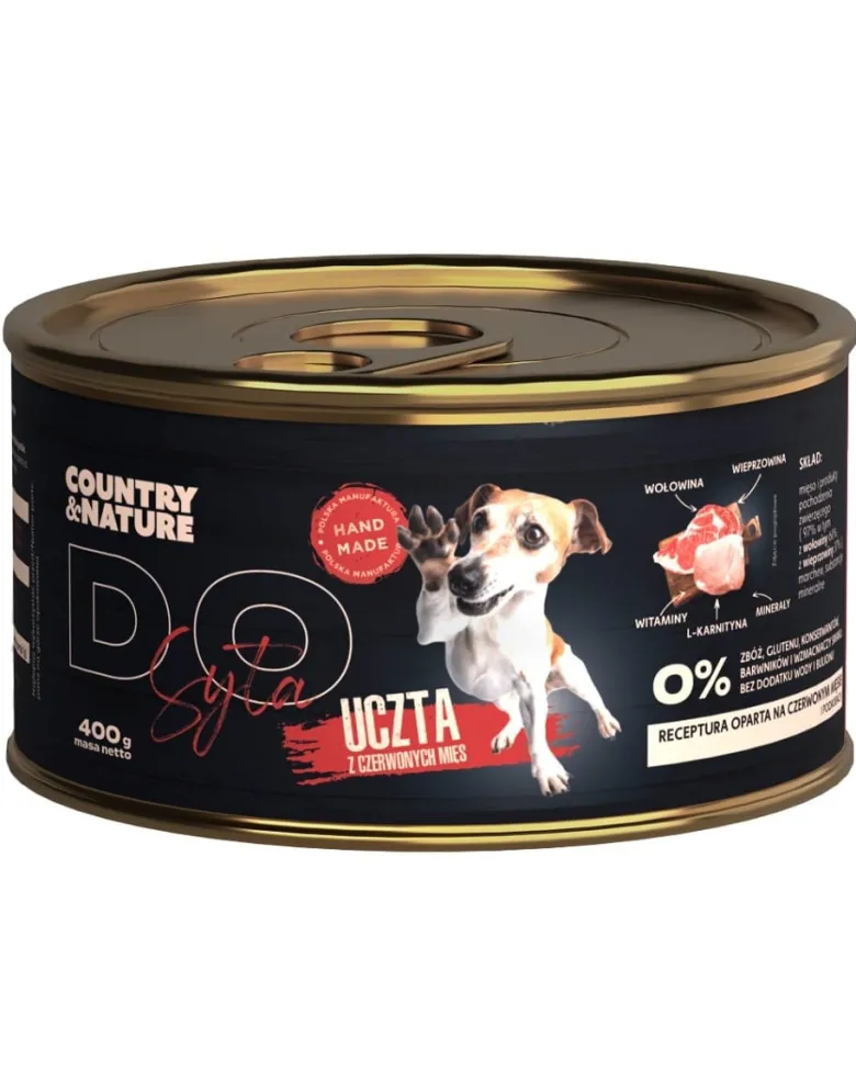 COUNTRY&NATURE carni rosse cibo umido per cani 400 g