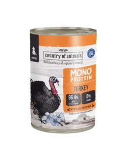 COUNTRY OF ANIMALS Puppies Monoprotein Turkey 400g tacchino, cibo umido per cuccioli