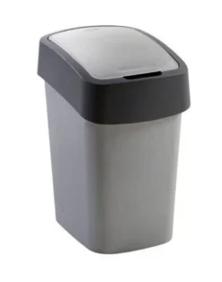 CURVER Cestino FLIP BIN 9L argento/antracite
