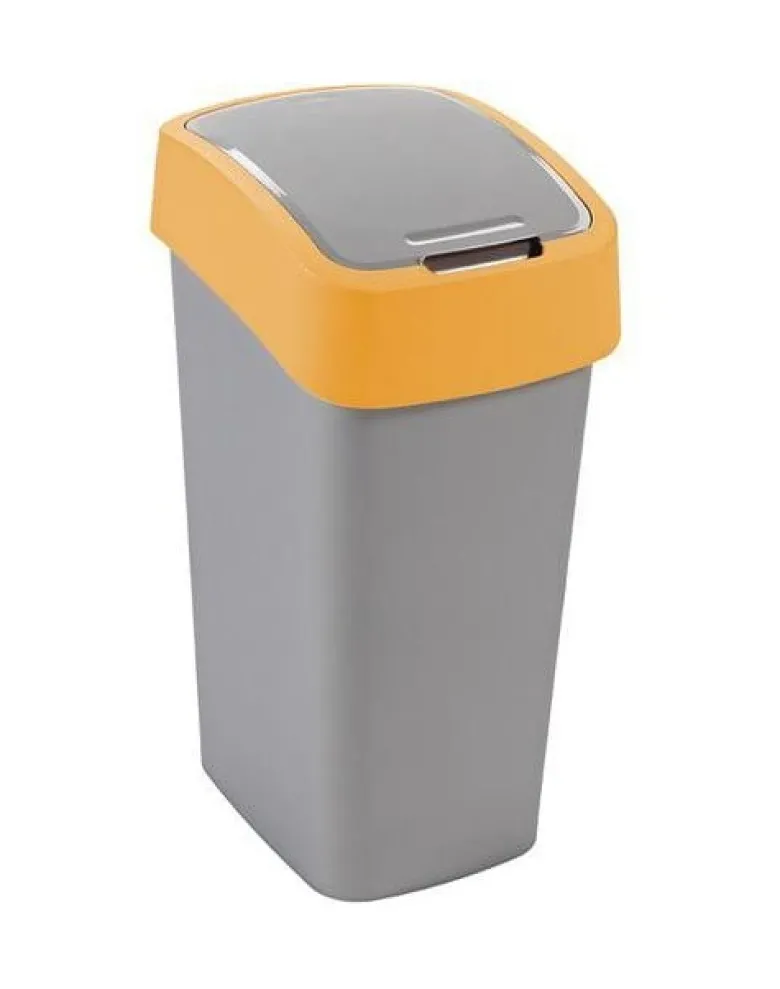 CURVER Cestino FLIP BIN 9L Argento/arancio