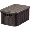 CURVER Cestino "STYLE" M con coperchio marrone scuro