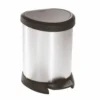 CURVER Pattumiera metallizzata 5 l nero/argento metallizzato