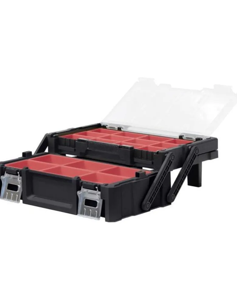CURVER Scatola CANTILEVER 18" con 18 scomparti nero / rosso