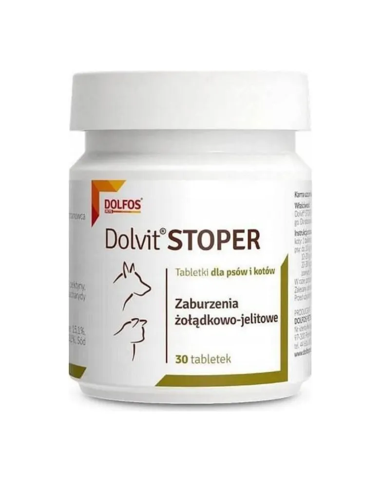 DOLFOS Dolvit Stoper 30 compresse per la diarrea di cani e gatti