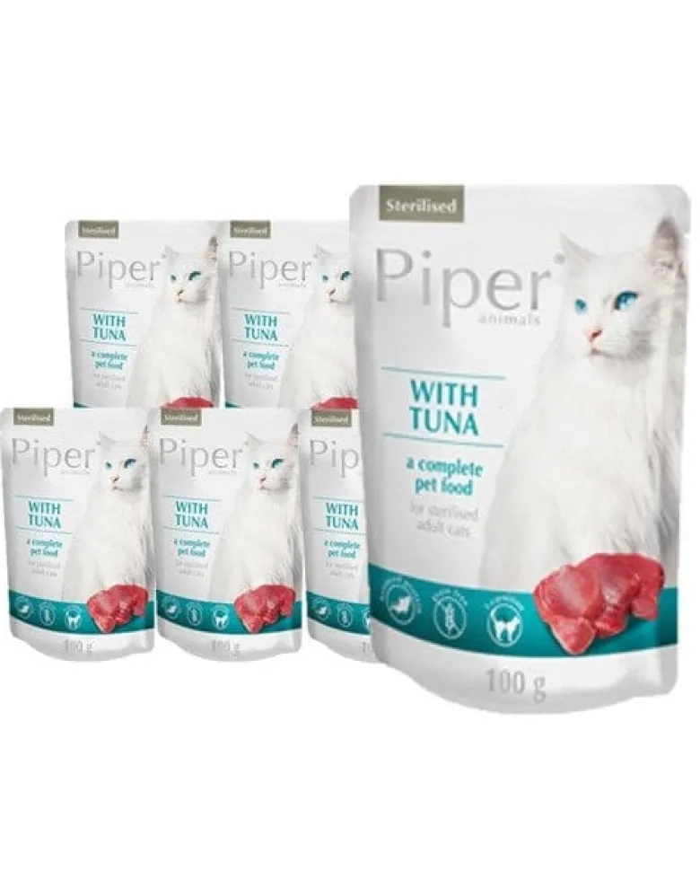 DOLINA NOTECI PIPER Kot Sterilised con tonno per gatti sterilizzati 10 x 100g