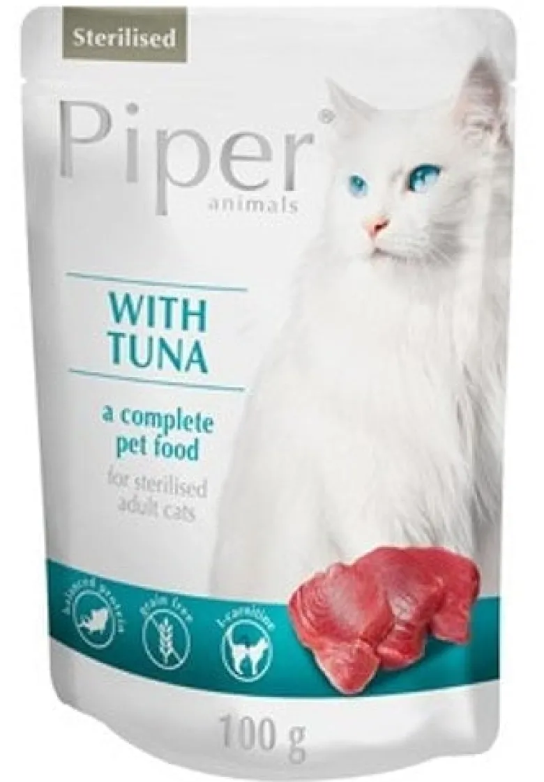 DOLINA NOTECI PIPER Kot Sterilised con tonno per gatti sterilizzati 10 x 100g