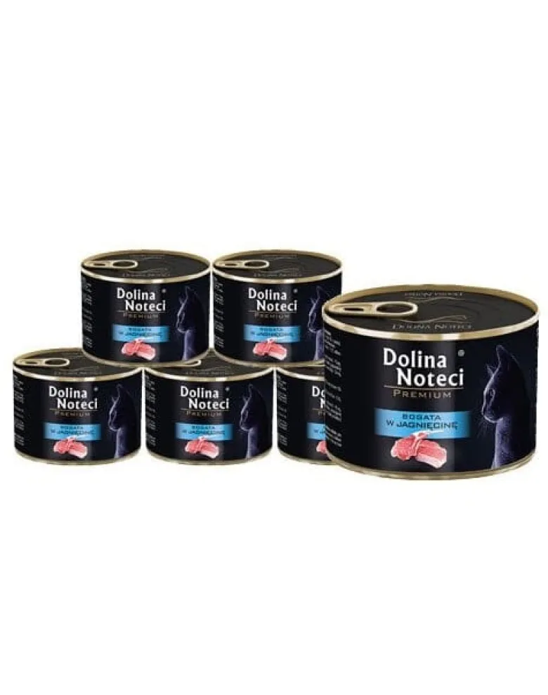 DOLINA NOTECI Premium ricco di agnello per gatti adulti 12 x 185g