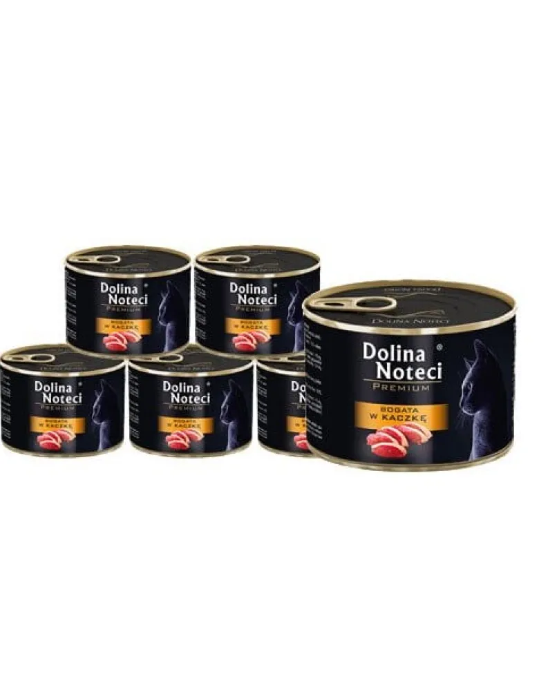 DOLINA NOTECI Premium ricco di anatra per gatti adulti 12 x 185g
