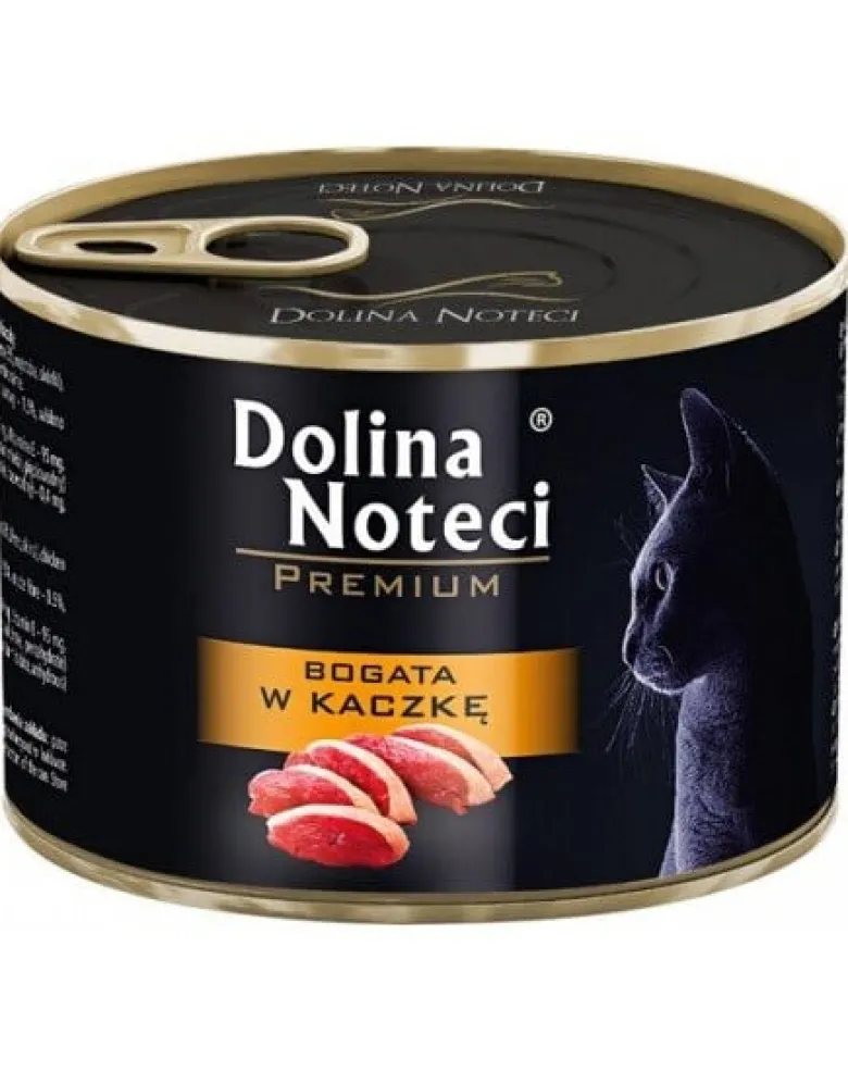 DOLINA NOTECI Premium ricco di anatra per gatti adulti 12 x 185g