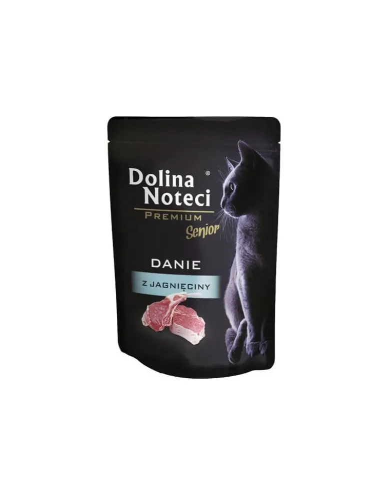 DOLINA NOTECI Premium Senior piatto di agnello 85 g cibo umido per gatti anziani