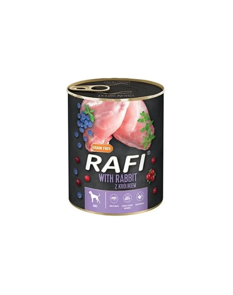 DOLINA NOTECI RAFI Karma con coniglio, mirtillo e mirtillo rosso 24 x 400g