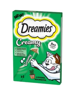 DREAMIES Creamy alimento complementare per gatti con deliziosa erba gatta 4x10 g