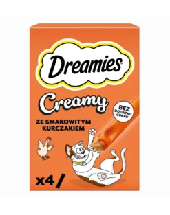 DREAMIES Delizioso bocconcino con pollo per gatti 4x10g