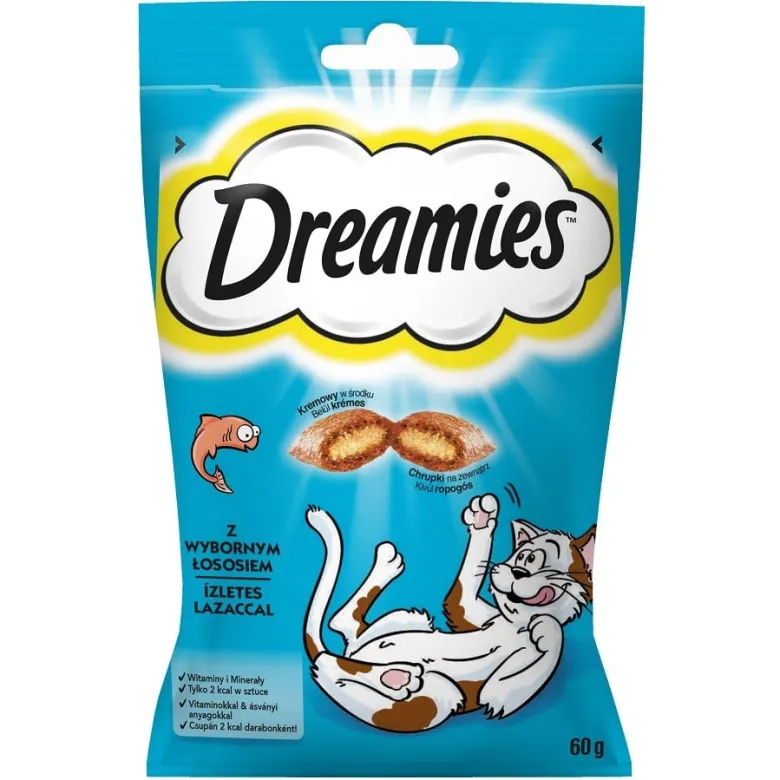 DREAMIES Dreamies Snack con salmone per gatti 6x60g
