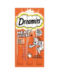 DREAMIES Meaty Sticks Deliziosi bastoncini con pollo per gatti adulti 14x30g