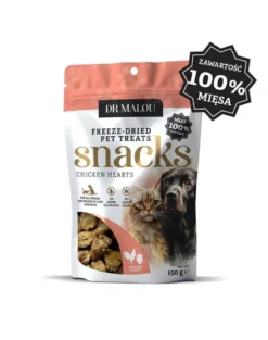 DR MALOU 100% cuori di pollo liofilizzati 2x150g snack per cani e gatti