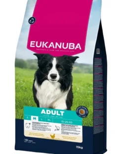 EUKANUBA Adult Medium Breeds Chicken 15 kg cibo secco per cani adulti di razze medie ricco di pollo fresco