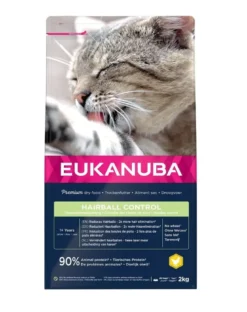 EUKANUBA Cat Hairball Control Adult All Breeds Chicken 2 kg