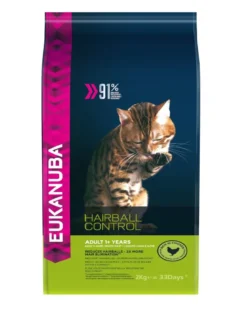EUKANUBA Cat Hairball Control Adult All Breeds Chicken 2 kg