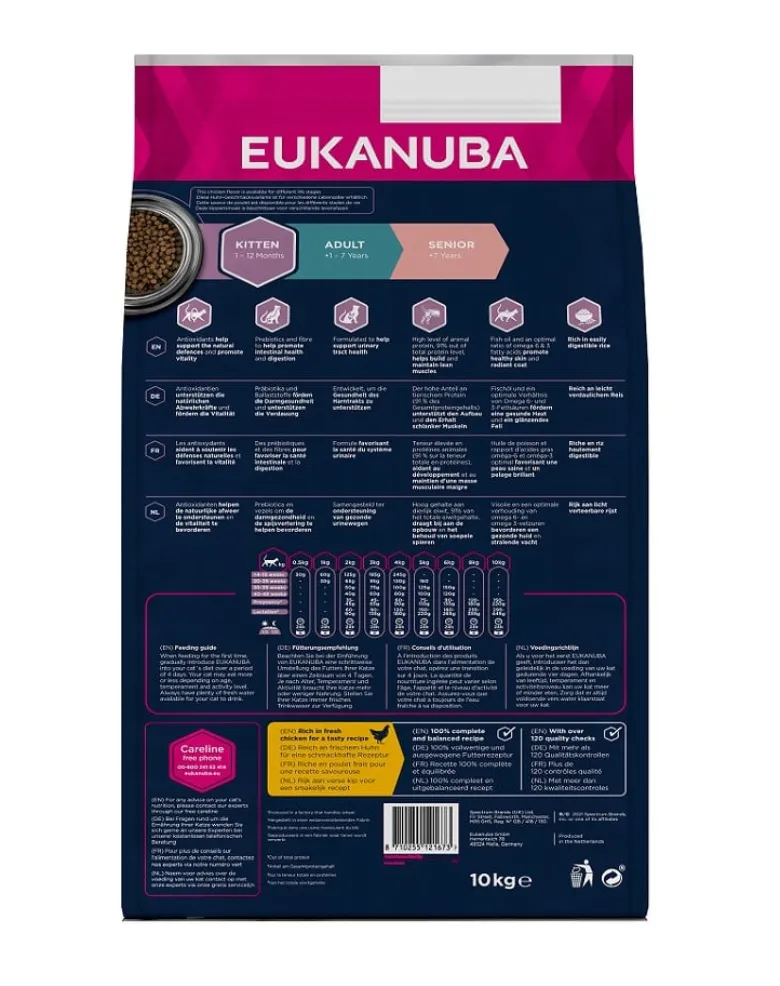 EUKANUBA Cat Kitten All Breeds Healthy Start Chicken 10 kg