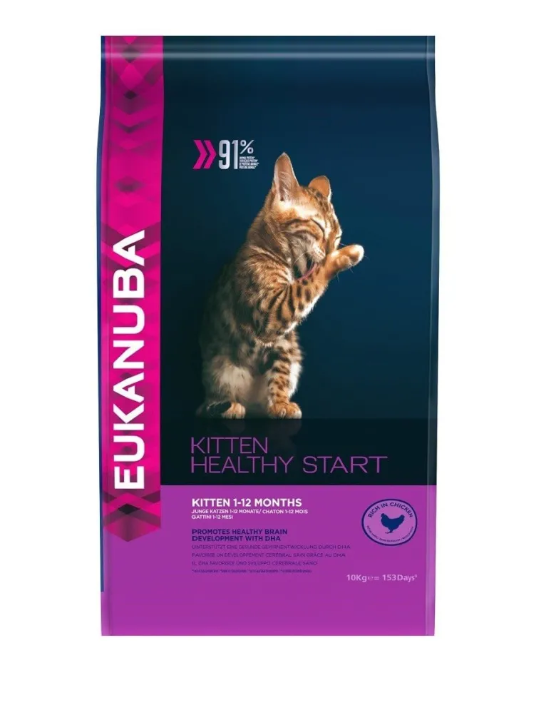 EUKANUBA Cat Kitten All Breeds Healthy Start Chicken 10 kg