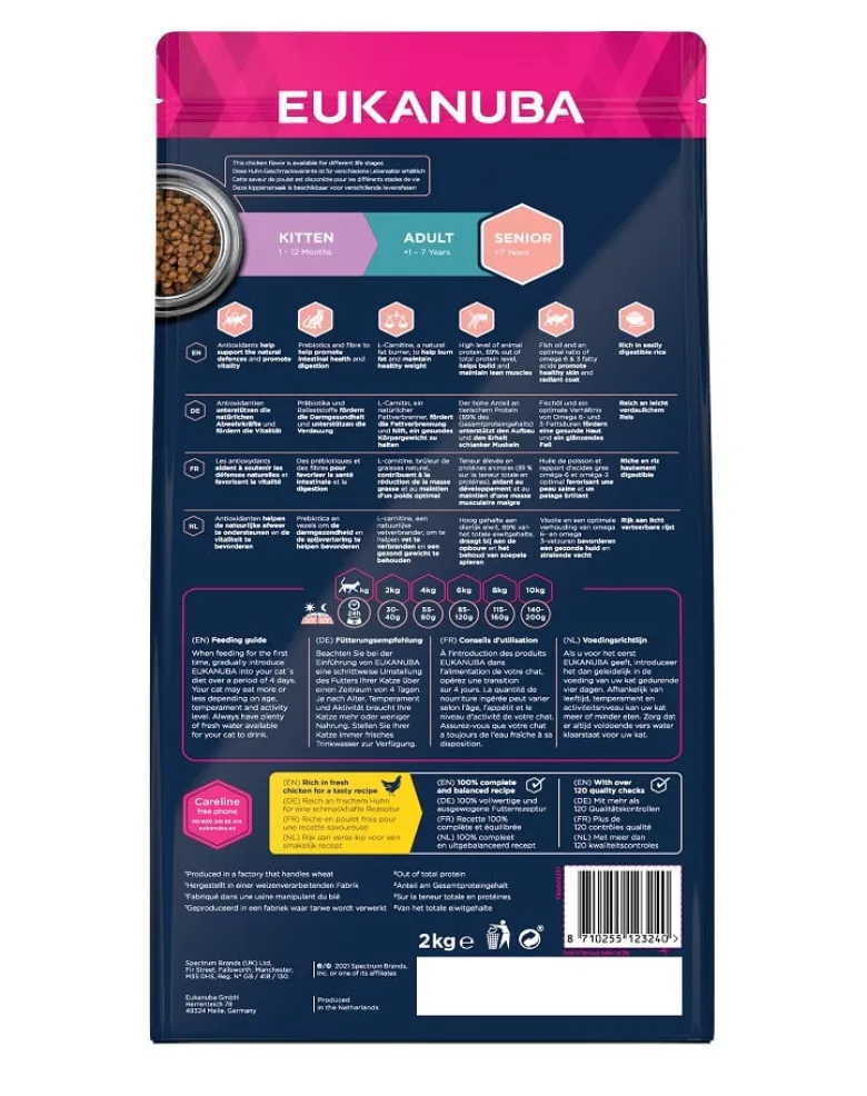 EUKANUBA Cat Senior All Breeds Chicken 2 kg