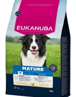 EUKANUBA Mature Medium Breeds Chicken 3 kg cibo secco per cani adulti di razze medie ricco di pollo fresco