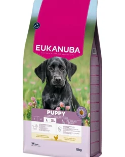 EUKANUBA Puppy Large Breeds Chicken 15 kg crocchette per cuccioli di grandi razze ricche di pollo fresco