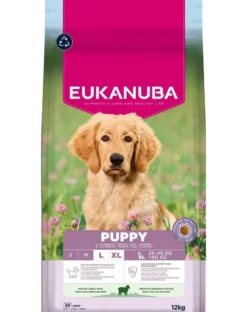 EUKANUBA Puppy Large Breeds Lamb Rice 12 kg cibo secco per cuccioli di razze grandi ricco di agnello e riso
