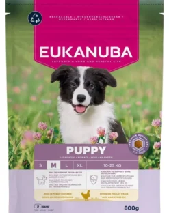 EUKANUBA Puppy Medium Breeds Chicken 800 g cibo secco per cuccioli di razze medie ricco di pollo fresco